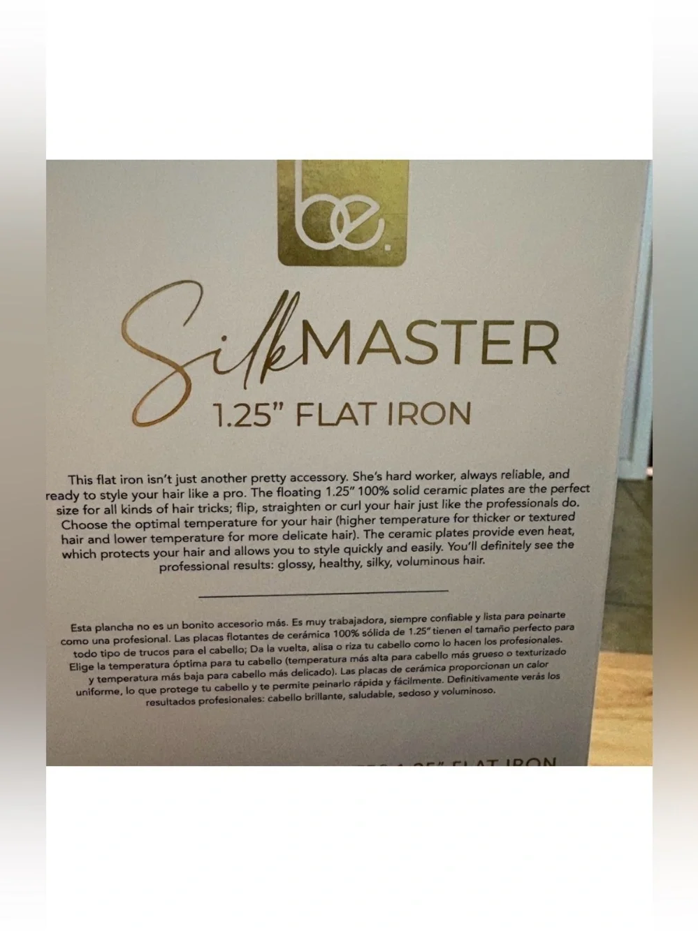 BE SILKMASTER 1.25” CERAMIC FLATIRON/ BLUE